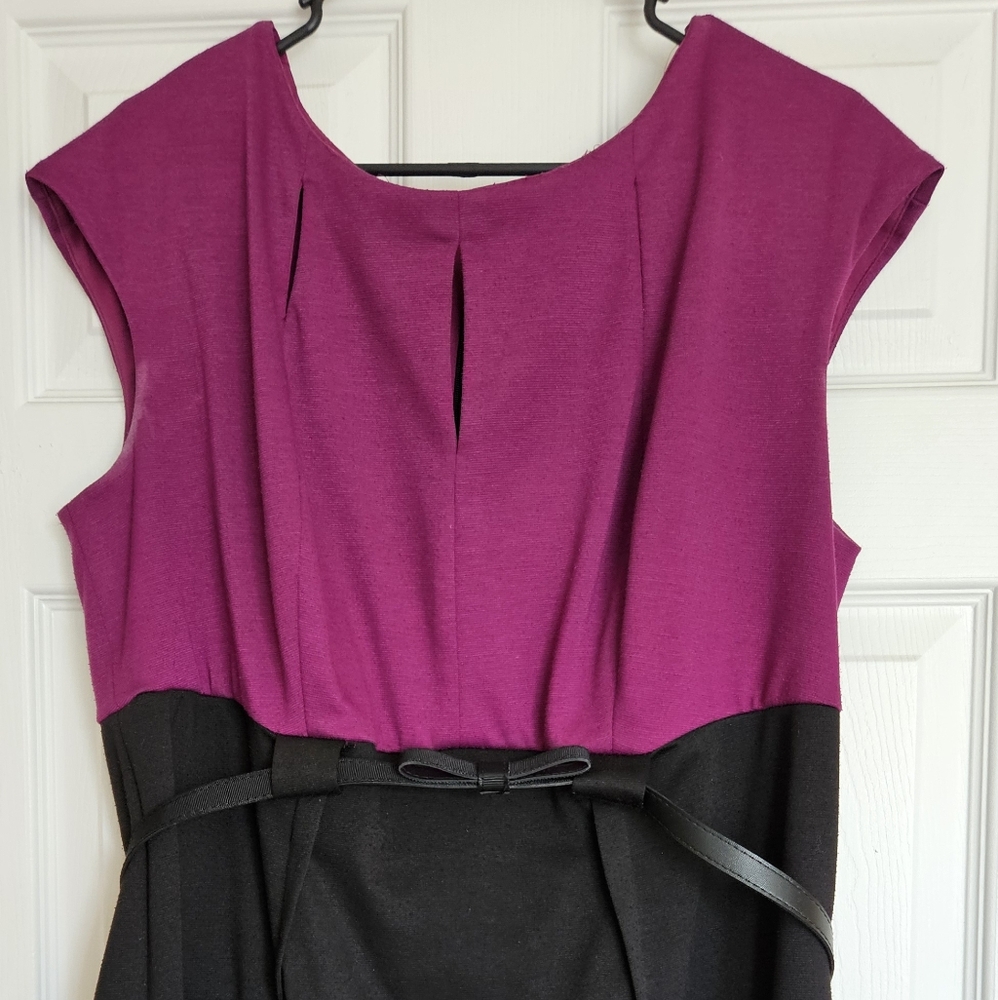 Dress barn plus size 16 pink and black dress